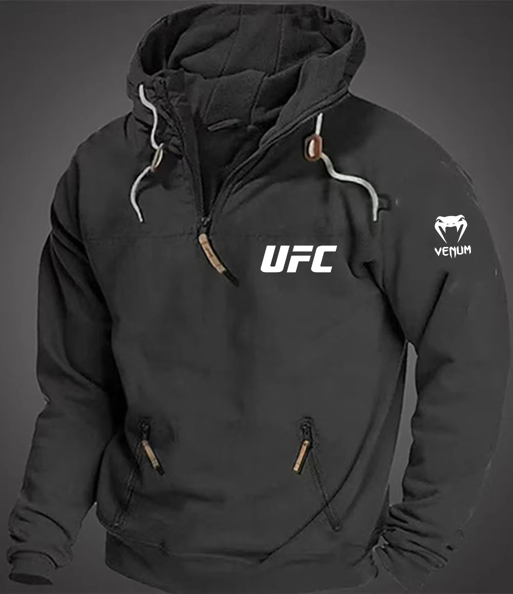 Moletom UFC — modelo europeu e americano. Hoodie casual com modelagem estilo europeu