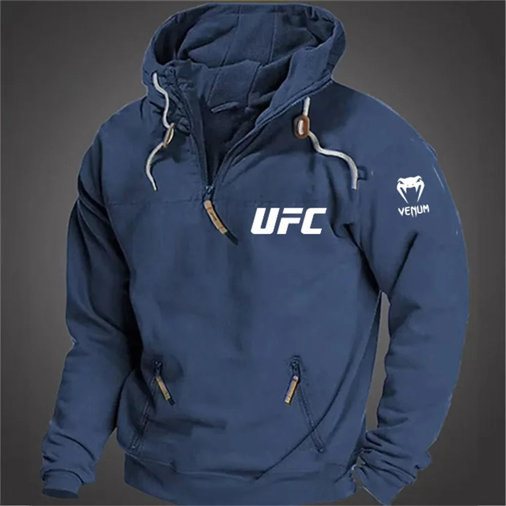 Moletom UFC — modelo europeu e americano. Hoodie casual com modelagem estilo europeu