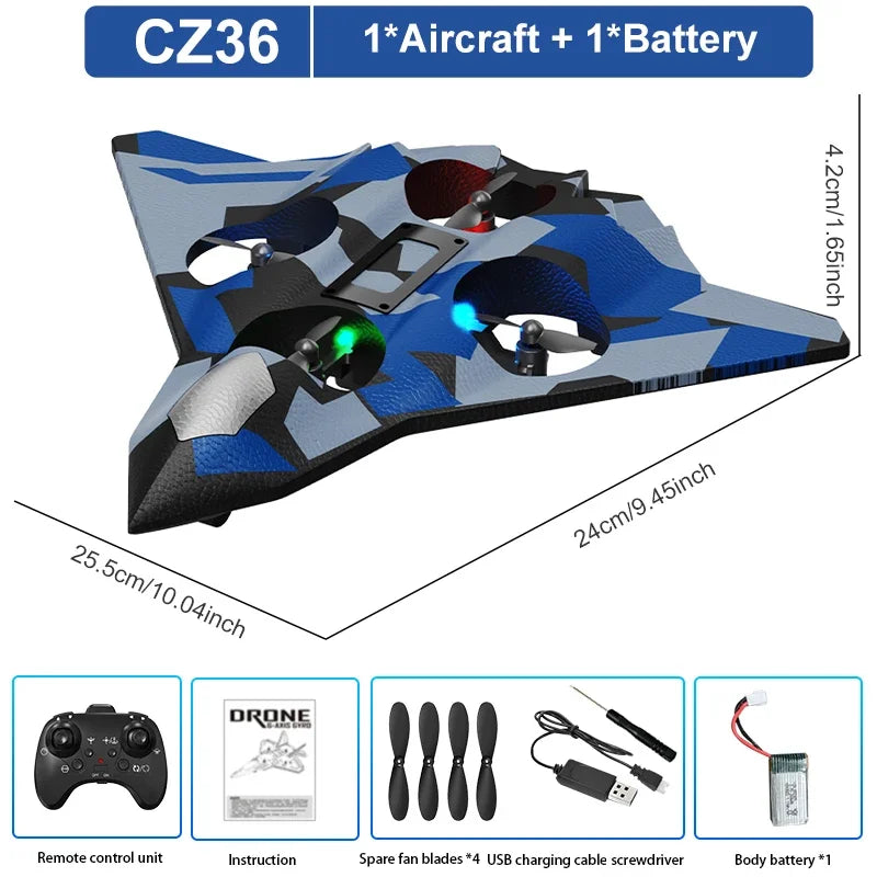 SkyJet Pro RC – Aeronave Elétrica Anti-Impacto CZ01/CZ63