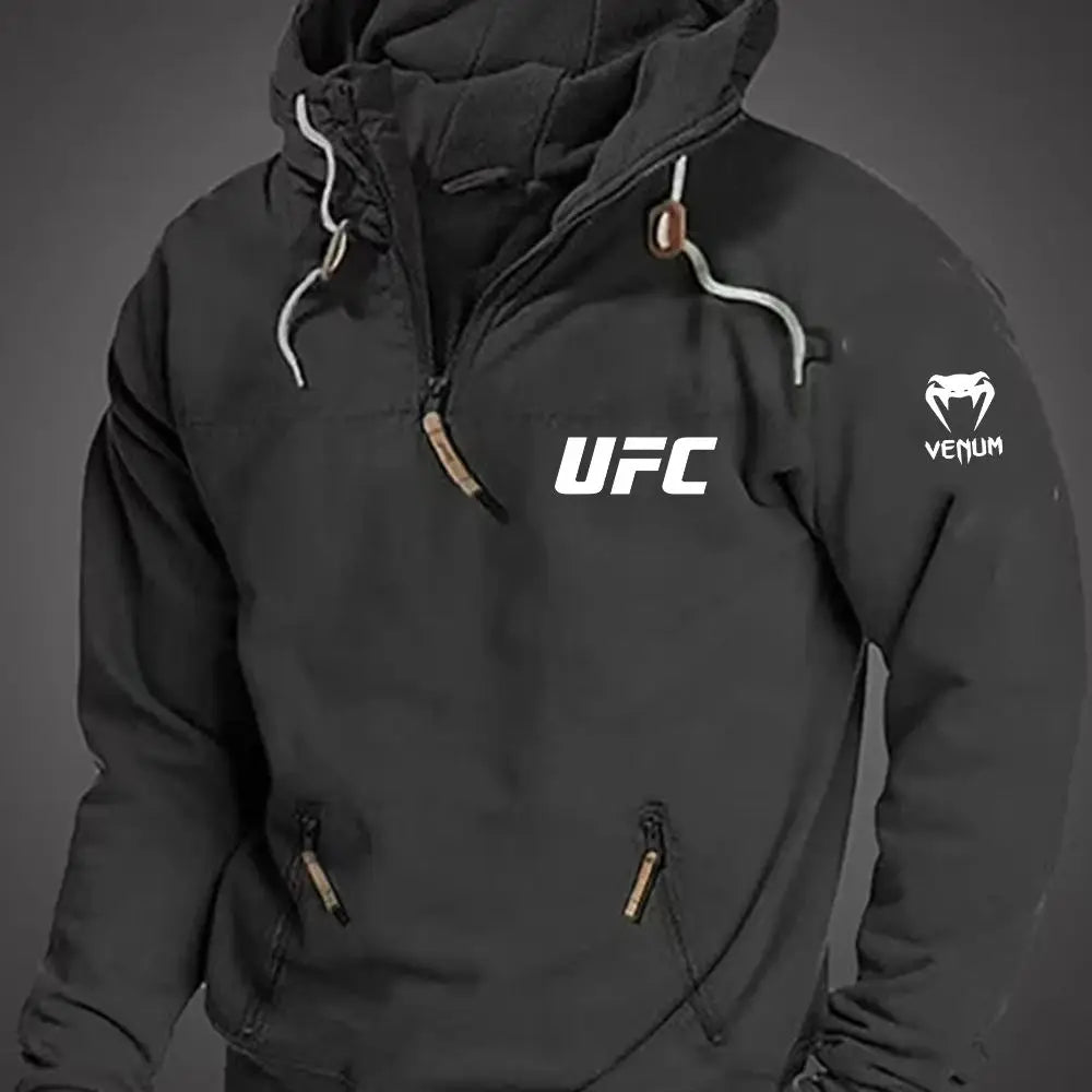 Moletom UFC — modelo europeu e americano. Hoodie casual com modelagem estilo europeu
