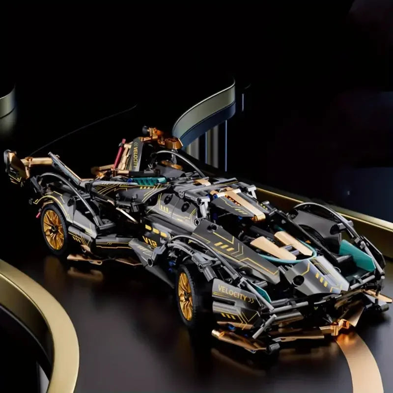 Modelo V12 1690 Peças – Edição Atualizada, resistente e ideal para colecionadores.